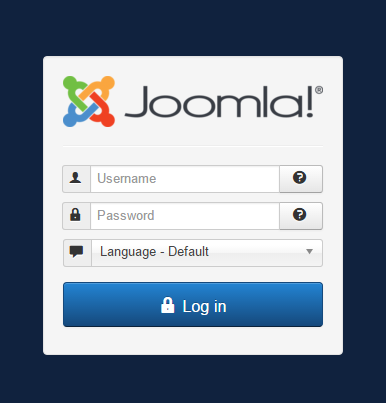 Joomla Administrator Login Page